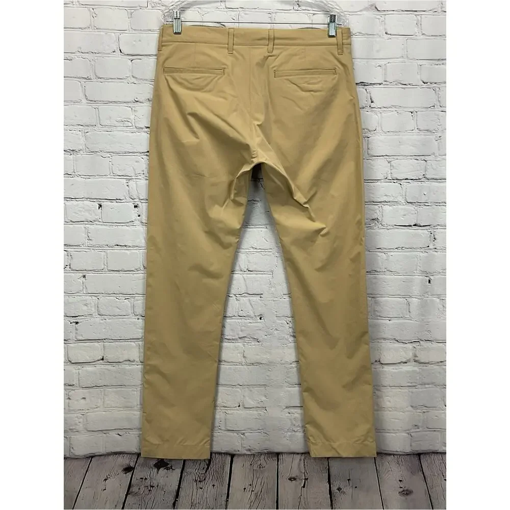 J. Crew Flex Pants Men's Size 32x32 Khaki Slim Fit Athleisure Sporty Vacation